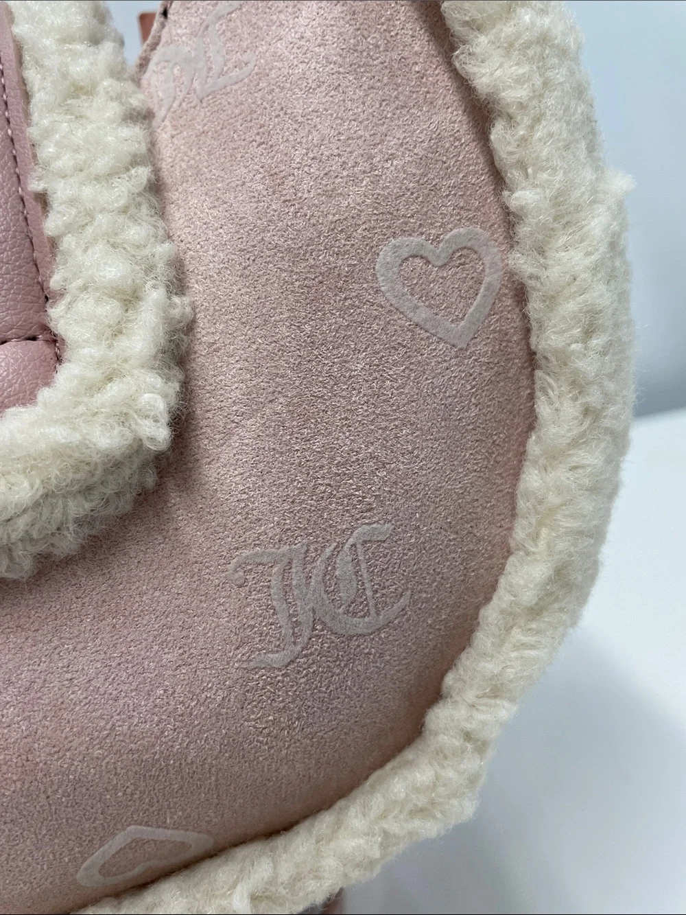 JUICY COUTURE DUSTY BLUSH CRYSTAL SNUGGLE HOBO BAG FTL-08-186